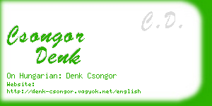 csongor denk business card